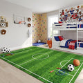 Soccer Rug for Kids, 78.7" x 59" Soccer Field Area Rug | Soccer field design by Nanshibaalwaysstandsbyyou