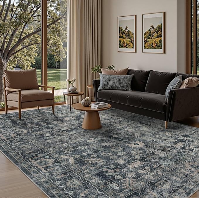 Rugxara 5x7 Area Rugs for Living Room Bedroom, Vintage Retro Boho Rug, Non Slip - Image 3