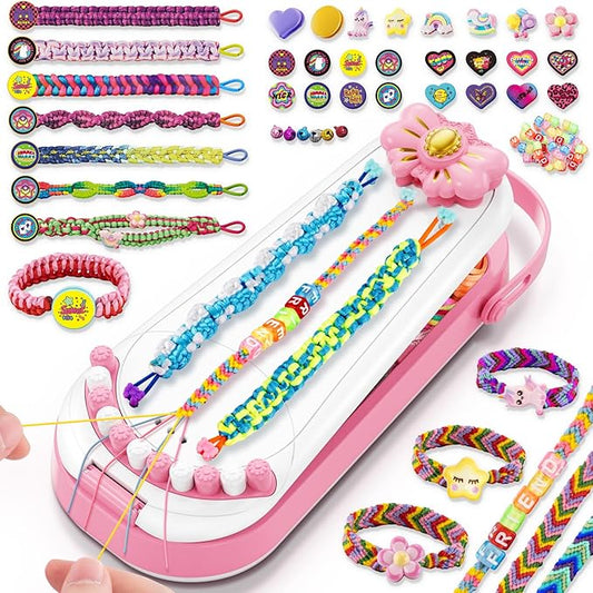 Friendship Bracelet Making Kit for Girls-DIY Bracelets Maker Art & Craft Kits for Kids-Jewelry String Braiding Set Toys for Age 6 7 8 9 10 11 12 Year Old Girl Advent Calendar Christmas Birthday Gifts