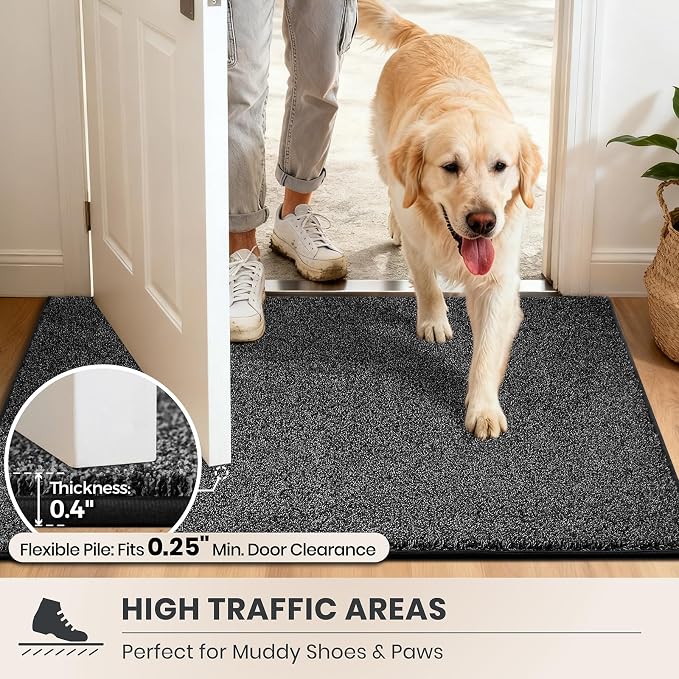PURRUGS Dirt Trapping Door Mat 24" x 84", Non-Slip Machine Washable Entryway Rug - Image 6