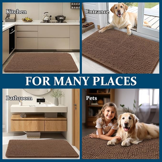 OLANLY Dog Door Mat for Muddy Paws 24x16, Absorbs Moisture and Dirt, Absorbent - Image 8