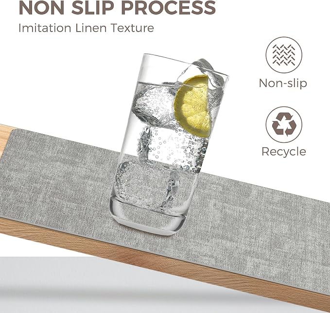 NCUE Vinyl Placemats Set of 4, Heat Resistant, Nonslip Faux Leather Waterproof - Image 3