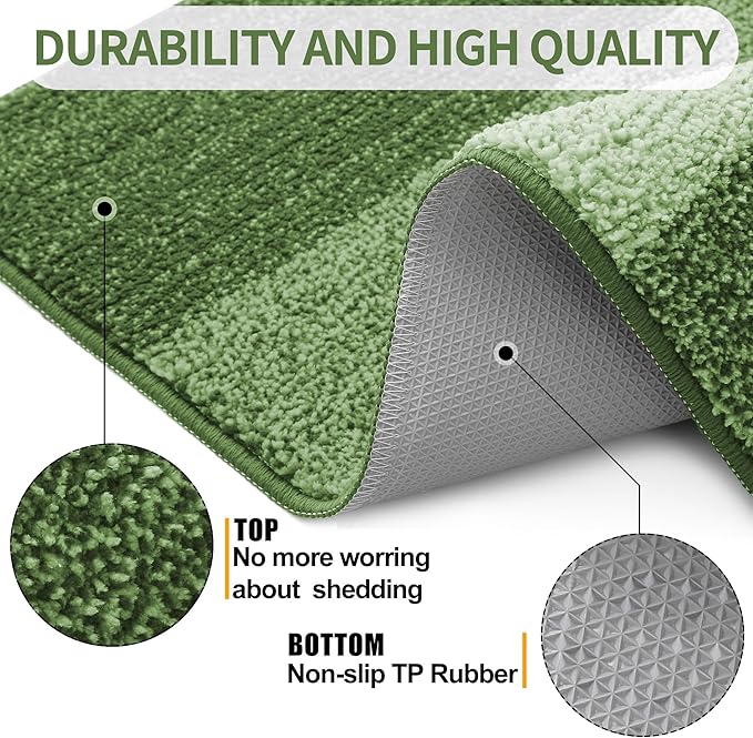 Kitinjoy Indoor Outdoor Door Mat, 54x24 Non-Slip Absorbent Dirt Trapper - Image 3