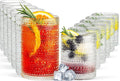 Khen Vintage Hobnail Drinking Glasses Set of 12, 13oz Highball Glasses & 10 oz by Khen