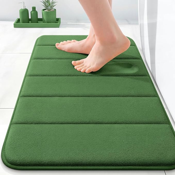 OLANLY Memory Foam Bath Mat 35x16, Super Soft Absorbent Bathroom Rugs, Quick Dry by OLANLY