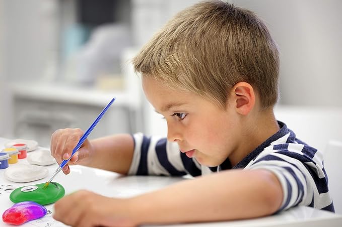 Dan&Darci Rock Painting Kit for Kids - Arts and Crafts for Girls & Boys Ages 6-12 - Craft Kits Art Set - Supplies for Rocks Paint - Best Tween Gift Ideas for Kid Activities Age 6 7 8 9 10 11