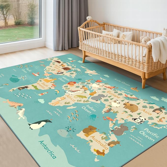 Hazo Haus Washable Large Kids Room Rug - Image 9