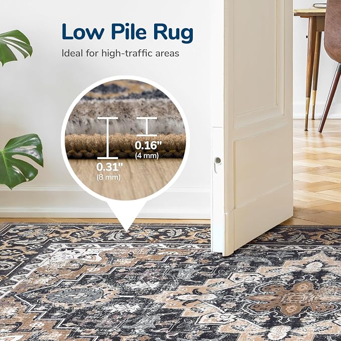Lessymo 8 x 10 Area Rugs for Living Room, Machine Washable Area Rugs Boho Faux - Image 4