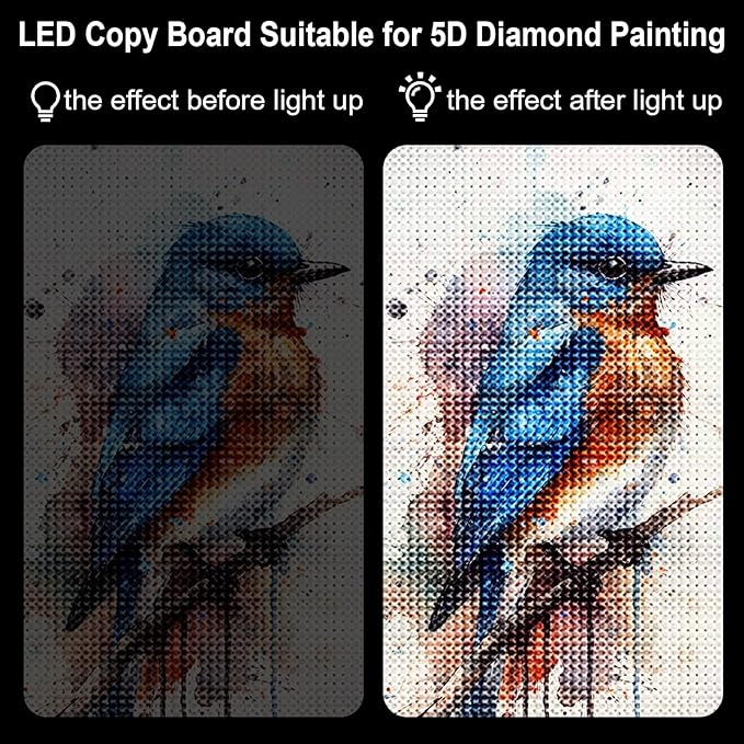 KOBAIBAN Upgrade Rechargeable A1 Light Pad for Diamond Art Painting(35.4''x 23.6''), Extra Large LED Tracing Light Box for Drawing,6000mAh Battery Powered Light Board, Light Table for Artist Sketching