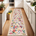 RELEANY Floral 2x8 Area Rugs Washable Print Boho Cute Carpet Non Slip Flower by RELEANY
