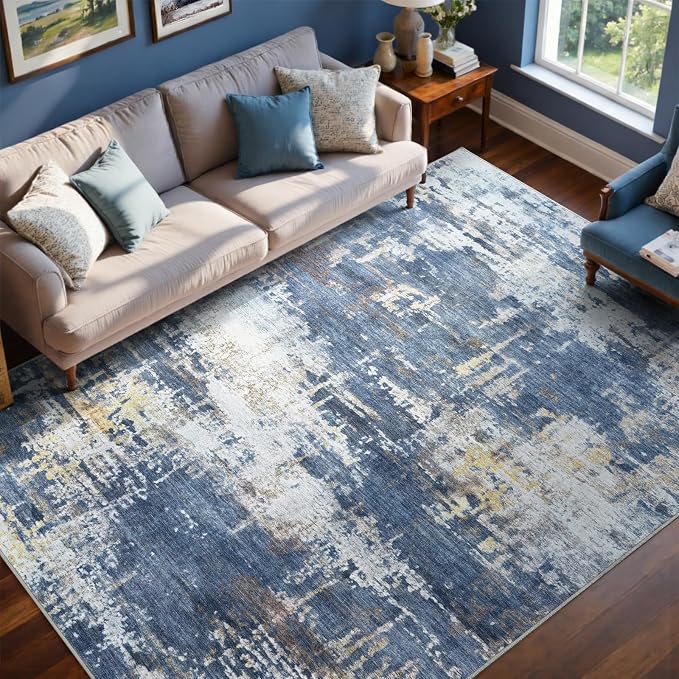4x6 Ft Area Rugs for Living Room, Soft Non-Slip Washable Rugs Modern Abstract - Image 2