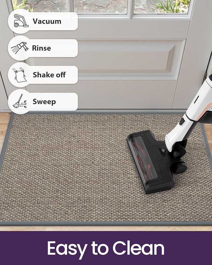 DEXI Ultra Thin Entryway Indoor Door Mat 24x36, Non Slip Rubber Backing Inside - Image 8