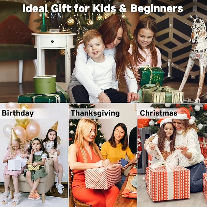 Digital Camera FHD 4K Kids Camera 44MP with 64GB SD Card 2 Batteries Autofocus 16X Digital Zoom Compact Portable Point and Shoot Digital Small Vintage Camera for Teens Boys Girls Students (Black)