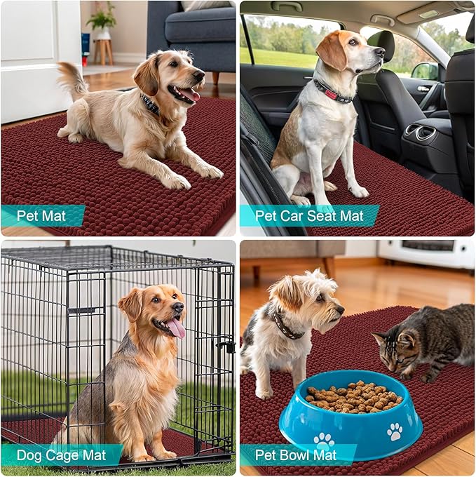 OLANLY Dog Door Mat for Muddy Paws 44x24, Absorbs Moisture and Dirt, Absorbent - Image 7