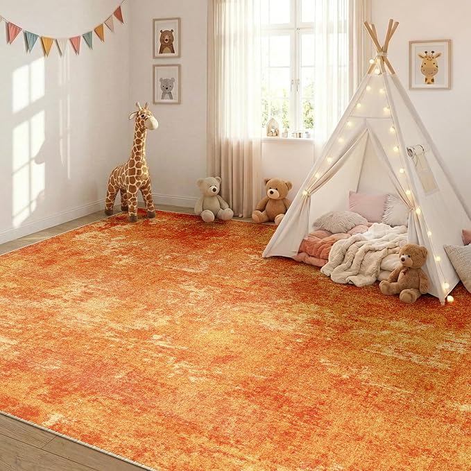 RELEANY Washable Area Rugs 6'x9' Non-Slip Modern Abstract Soft by RELEANY