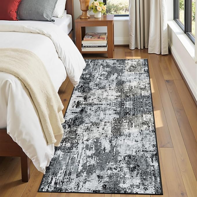 RELEANY Washable Area Rugs 2'x8' Non-Slip Modern Abstract Soft - Image 5