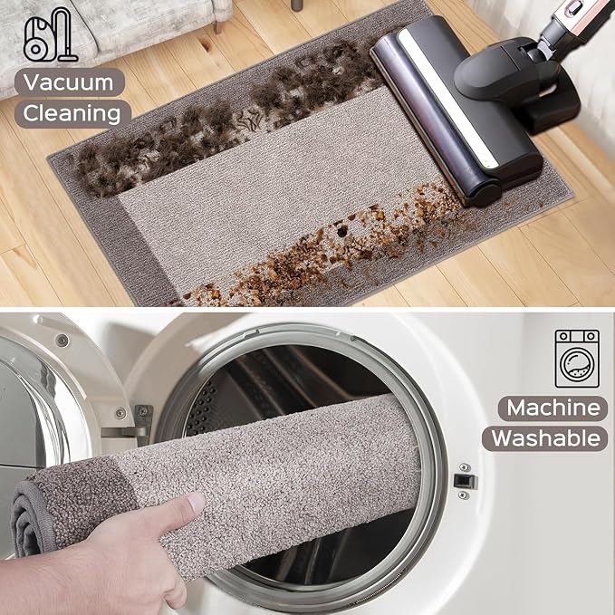 Machine Washable Kitchen Rug 32" x 72", Non Slip Indoor Door Rug, Absorbent - Image 4
