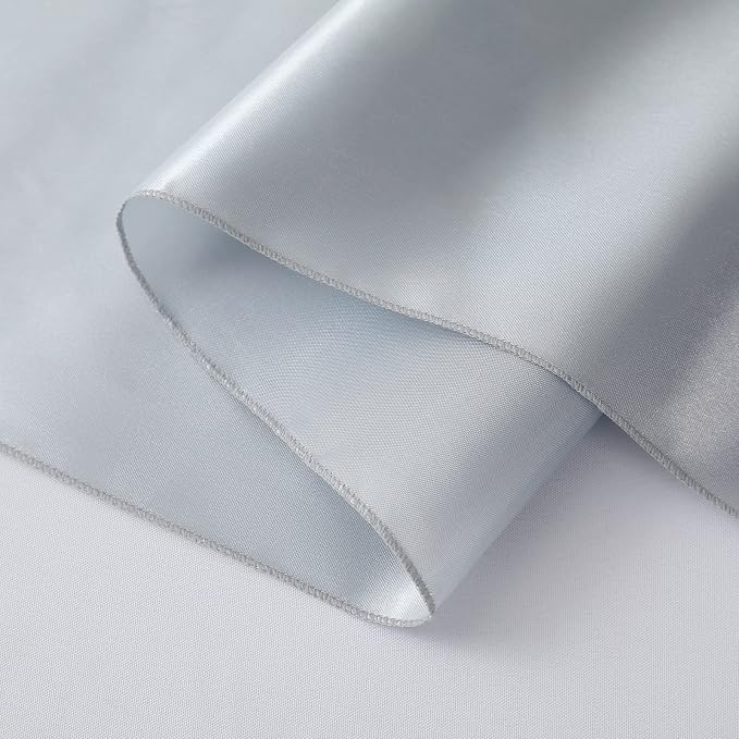 Horbaunal 12 Pack Silver Satin Table Runner 12 x 108 Inch | Smooth Table Runners - Image 7