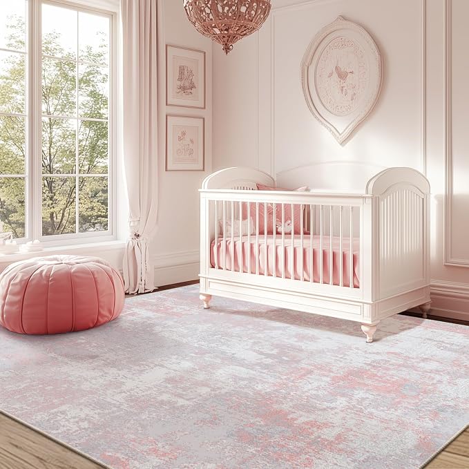 RELEANY Washable Area Rugs 8'x10' Non-Slip Modern Abstract Soft - Image 2