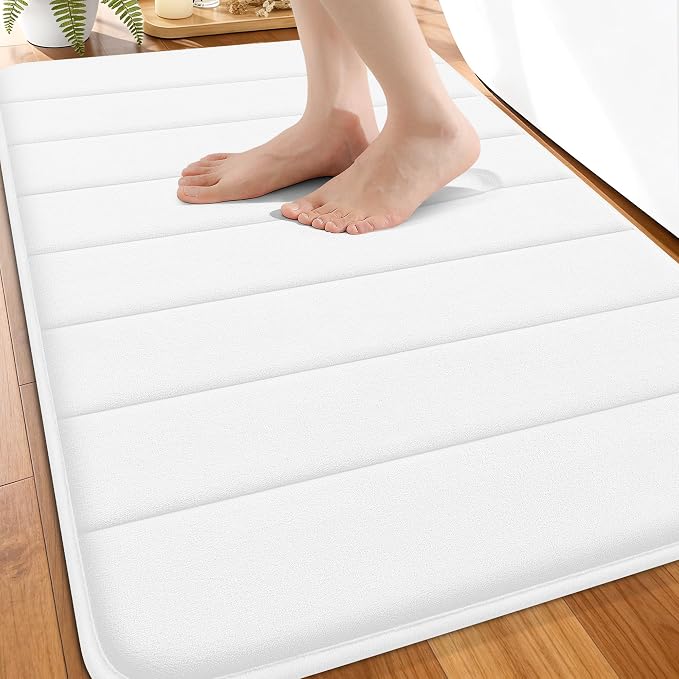 OLANLY Memory Foam Bath Mat 32x20, Super Soft Absorbent Bathroom Rugs, Quick Dry by OLANLY