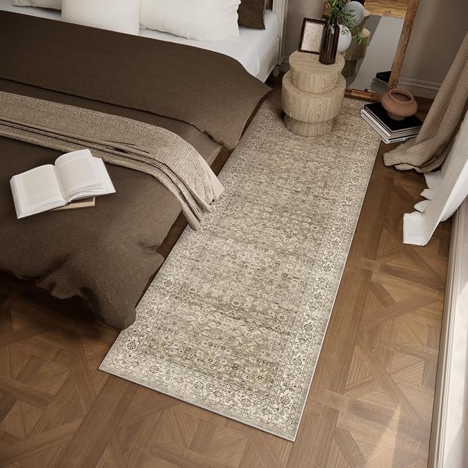 Machine Washable Kitchen Runner Rugs: 2'6"x8' Hallway Rug Stain Resistant Non - Image 3