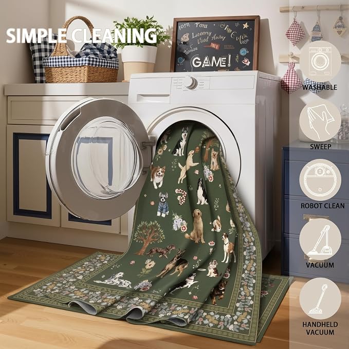 Washable Area Rug 8x10, Large Soft Dog Rugs - Image 8