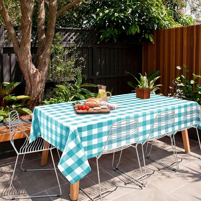 60 x 102 Inch Checkered Tablecloth Rectangle - Image 7