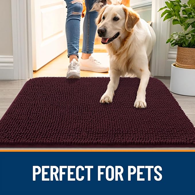 OLANLY Dog Door Mat for Muddy Paws 47x20, Absorbs Moisture and Dirt, Absorbent - Image 6