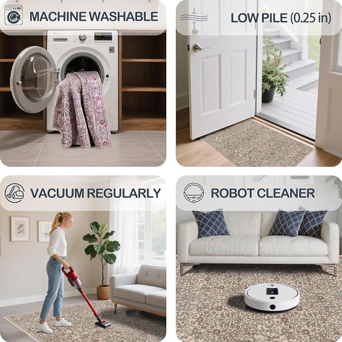 Washable 2'6" x 10' Runners for Hallways, Non Slip Long Floor Runner for Kitchen - Image 5