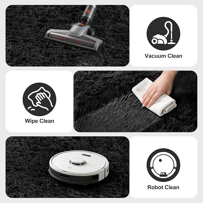 Shag Area Rugs for Bedroom Living Room, 5X8 Ultra Soft Fluffy Area Rugs for Dorm - Image 6