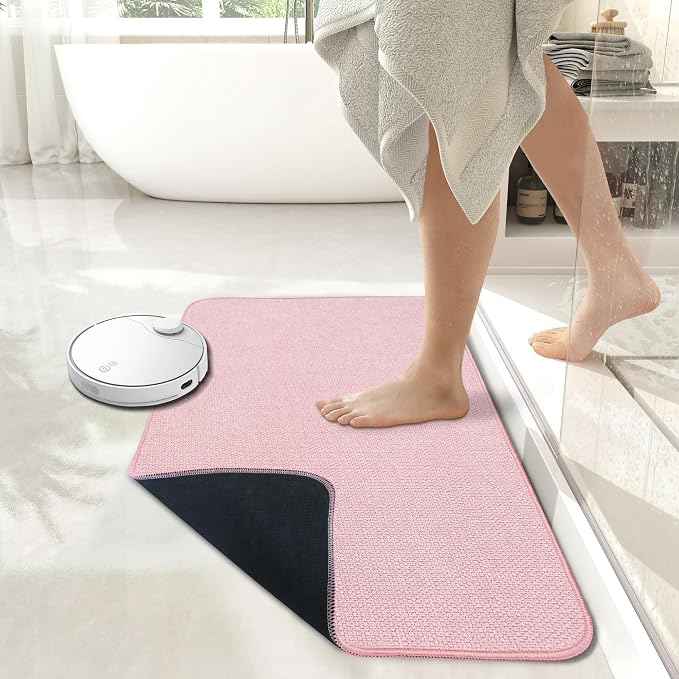 Bosap Bath Mat, Ultra Thin Bathroom Rugs, Rubber Bath Mats - Image 6