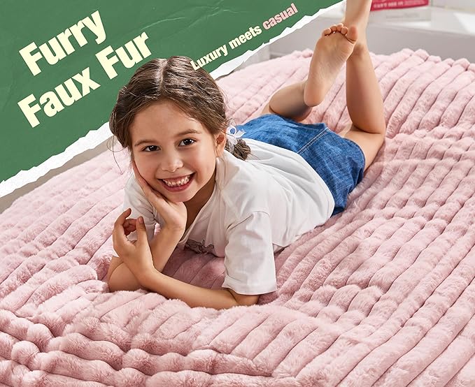 Hobestluk 5FT Bean Bag Chairs Adult Bean Bag with Portable Handle Comfy Large Bean Bag Lounge Chair with Removable Cover for Living Room Bedroom (Stripe Pink, 5FT)