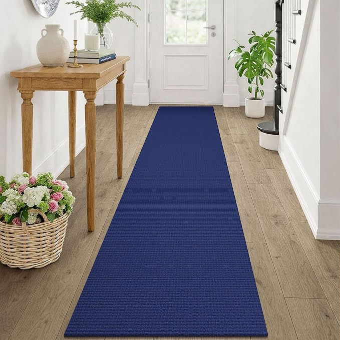 KOZYFLY Cotton Runners Rugs for Hallway 2x10, Washable Runner Rug, Woven Non by KOZYFLY