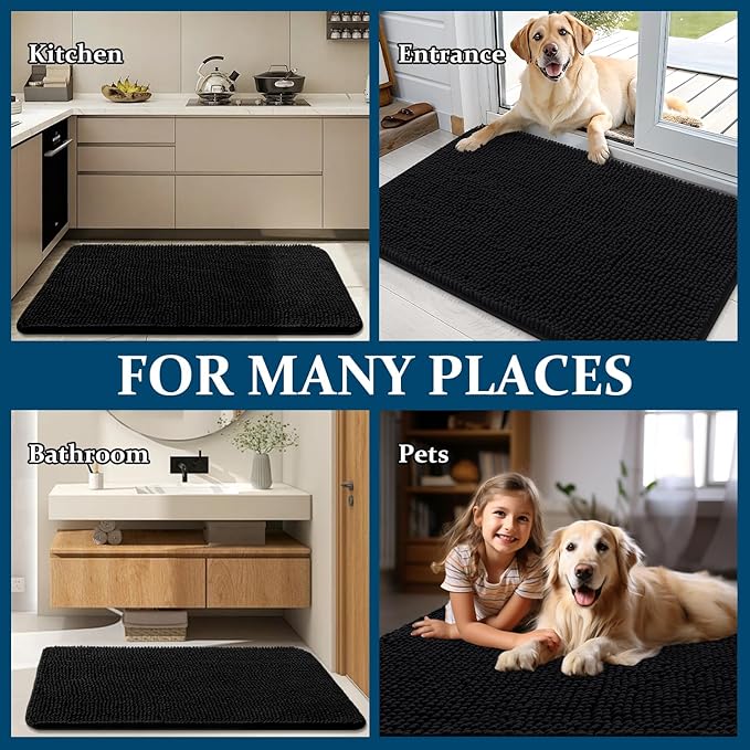 OLANLY Dog Door Mat for Muddy Paws 54x32, Absorbs Moisture and Dirt, Absorbent - Image 8