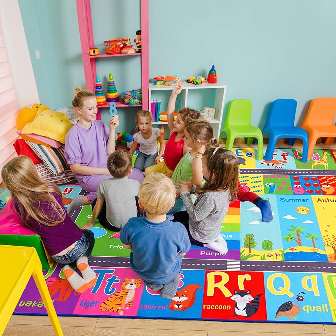 HOMORE Kids Educational Rug, 5x7 Kids Collection Area Rug - Image 5