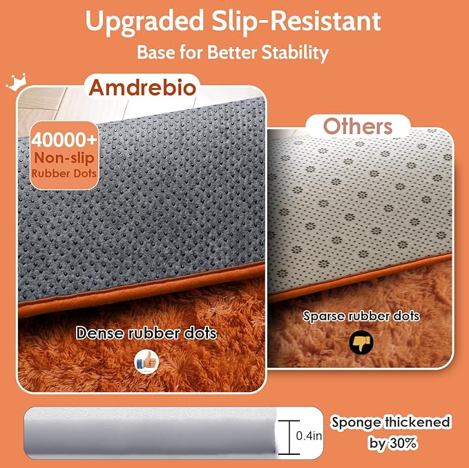Amdrebio Burnt Orange Round Rugs 6Ft - Image 6