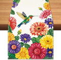 Summer Hummingbird Table Runner Spring Daisy Floral Burlap Table Runners by BEAUTYROMANCEFORYOURLIFE