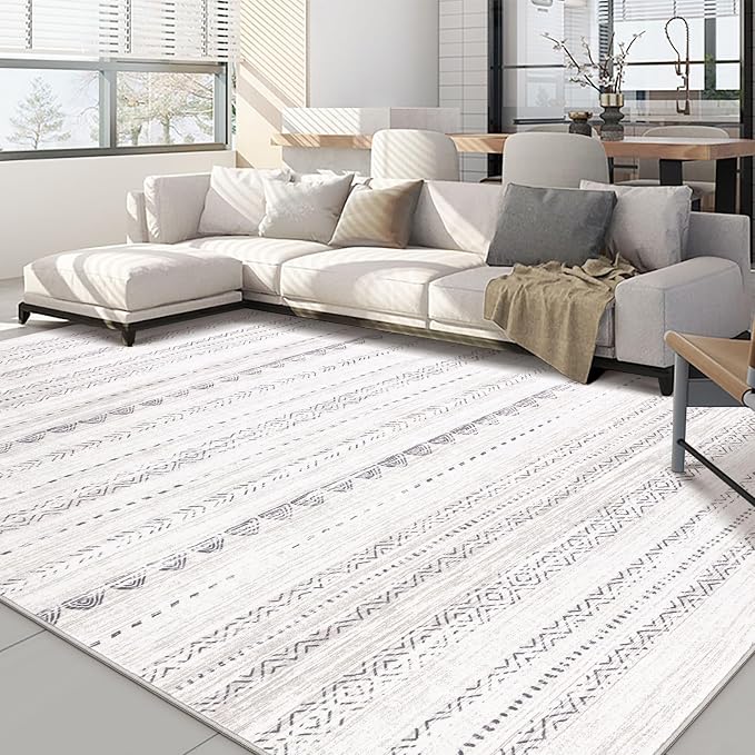 Area Rug Living Room Rugs: 12x18 Large Soft Machine Washable Boho Moroccan by NakagishiAreaRug