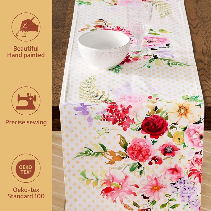 Maison d' Hermine Table Runner 100% Combed Cotton 14.5"x72" | Table Runners 72 - Image 2