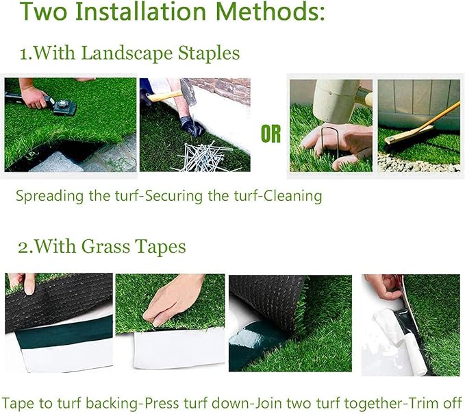 LITA Realistic Artificial Grass Turf Lawn Customized Size 8 x 63 Feet, 1.38" - Image 5