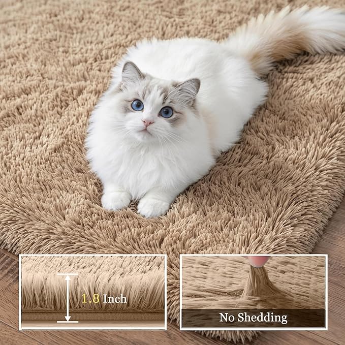 8x10 Area Rugs for Living Room Bedroom: Ultra Soft Fluffy Shag Rug Upgrade - Image 5