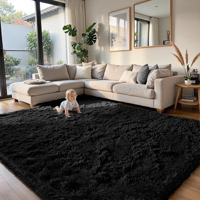 yongyangjuxin Fluffy Rug Shag Area Rug, Large Shag Area Rugs by Yongyangjuxi