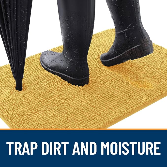 OLANLY Dog Door Mat for Muddy Paws 32x20, Absorbs Moisture and Dirt, Absorbent - Image 2