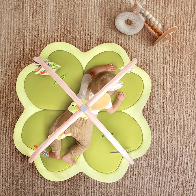 Baby Play Mat Activity Gym for Babies and Toddlers, Four-Leaf Clover Baby Play Gyms & Playmats for Babies