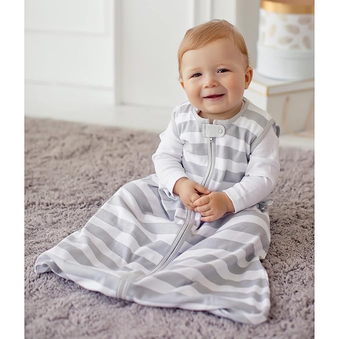 Mama Cheetah Baby Sleep Sack 0.5 TOG, Organic Cotton Baby Wearable Blanket with Two-Way Zipper, Swaddle Transition Baby Sleeping Bag for Newborn Infant Toddler Boy Girl, 0-6 Months