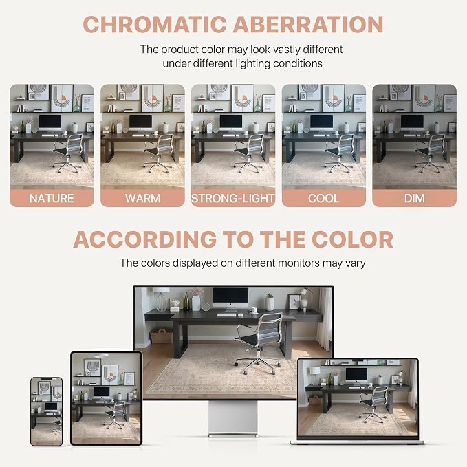 48"x60" Office Chair Mat for Hardwood Tile Floor, Under Desk Carpet Protector - Image 6