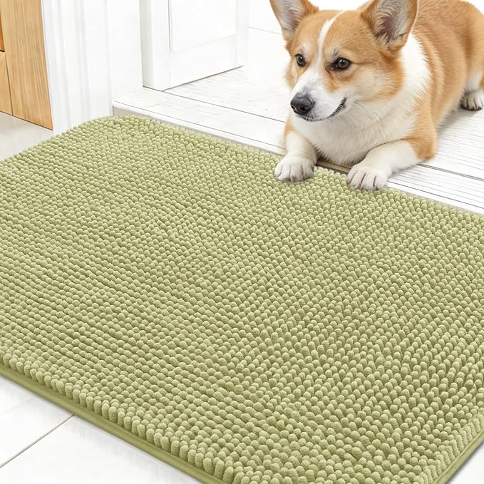 OLANLY Dog Door Mat for Muddy Paws 24x16, Absorbs Moisture and Dirt, Absorbent by OLANLY