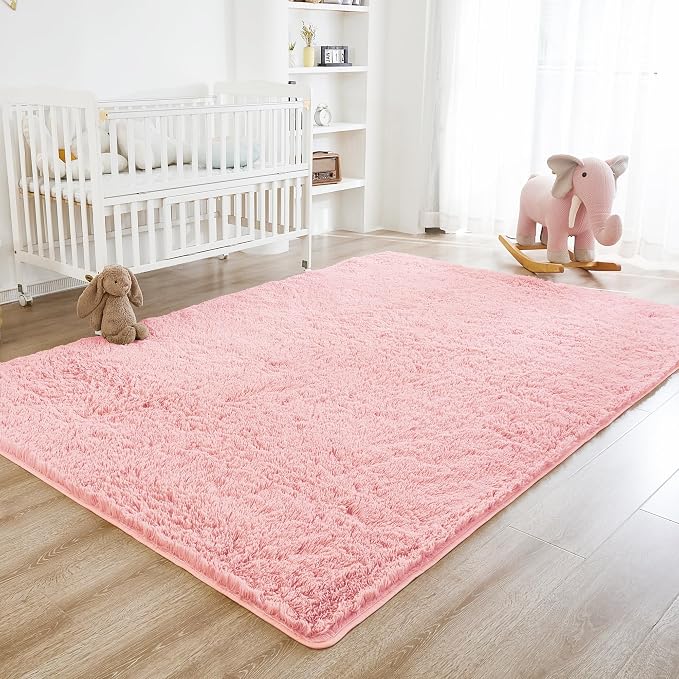 Litanika 9x12 Shag Area Rug for Living Room Bedroom, Non-Shedding Modern Indoor - Image 2