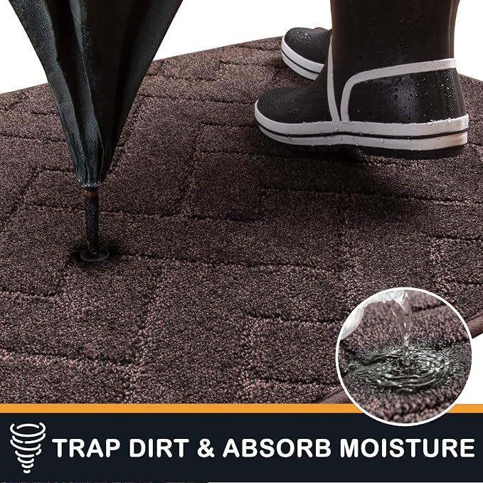 PURRUGS Dirt Trapping Door Mat 24" x 70", Non-Slip Machine Washable Entry Rug - Image 3