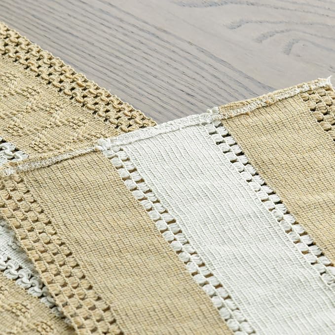 Artoid Mode Burlap Brown Farmhouse Woven Table Runner 12x48 Inch | Seasonal - Image 5